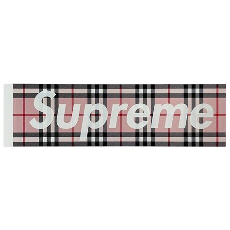 supreme burberry stickers|pink supreme burberry sticker.